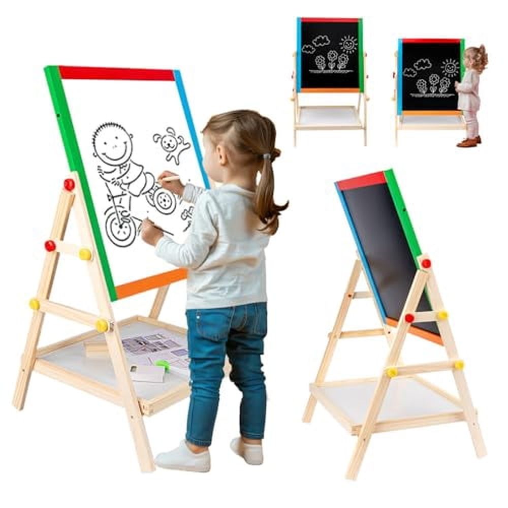 Multi Function Whiteboard Blackboard Easel
