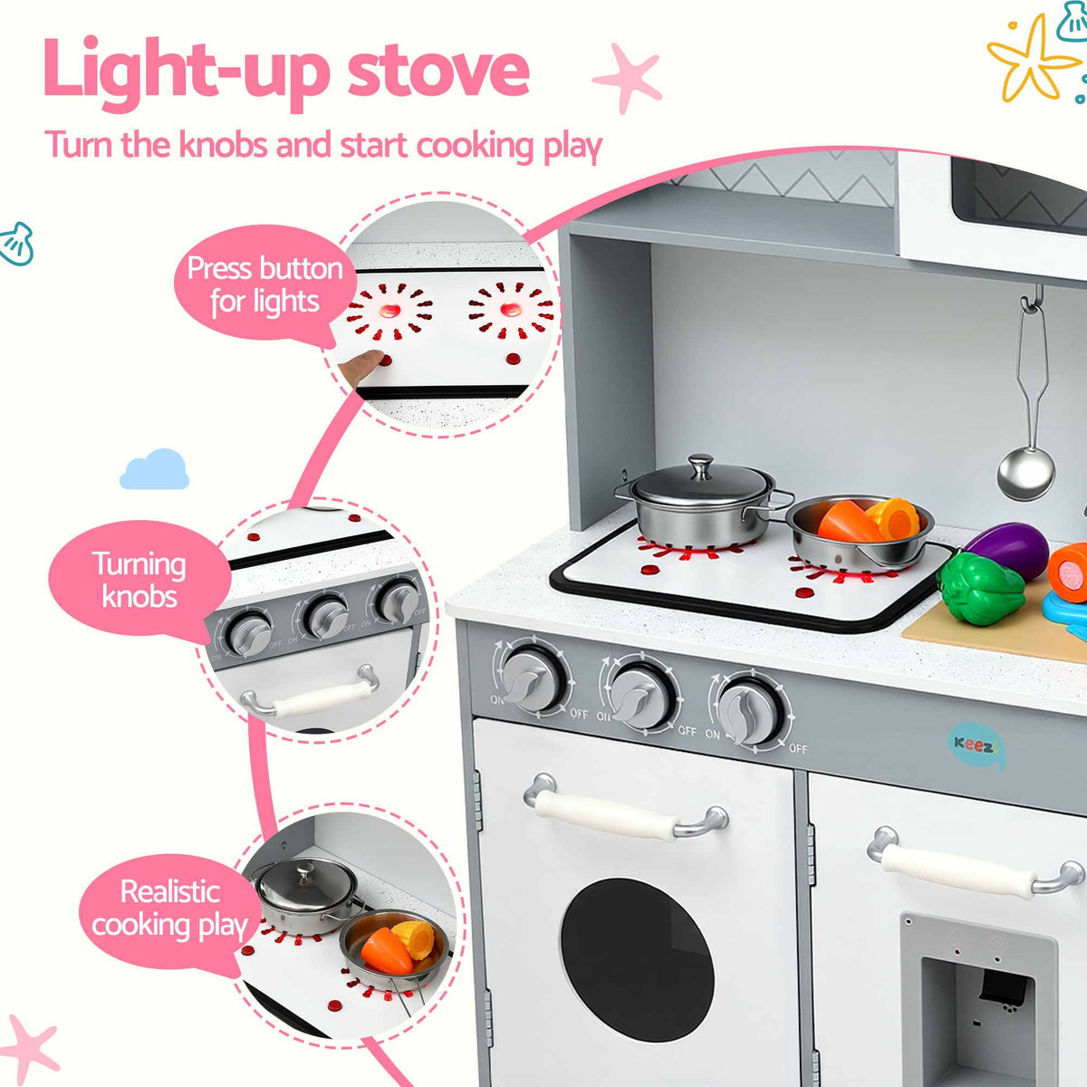 Keezi Kids Deluxe Pretend Play Kitchen Set