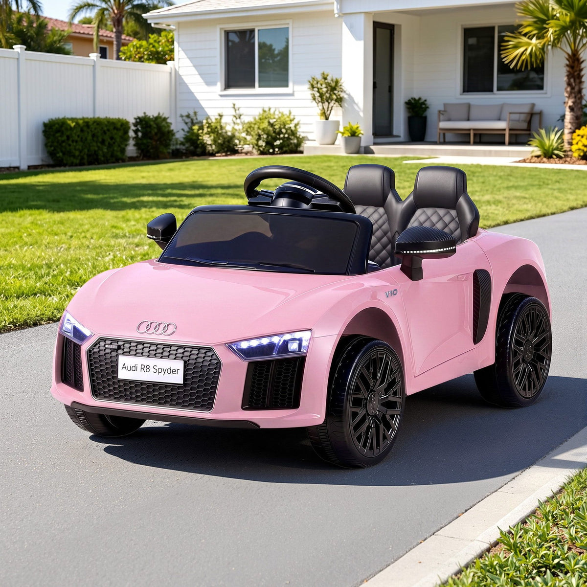 Audi R8 12V Electric Ride On Car - Pink