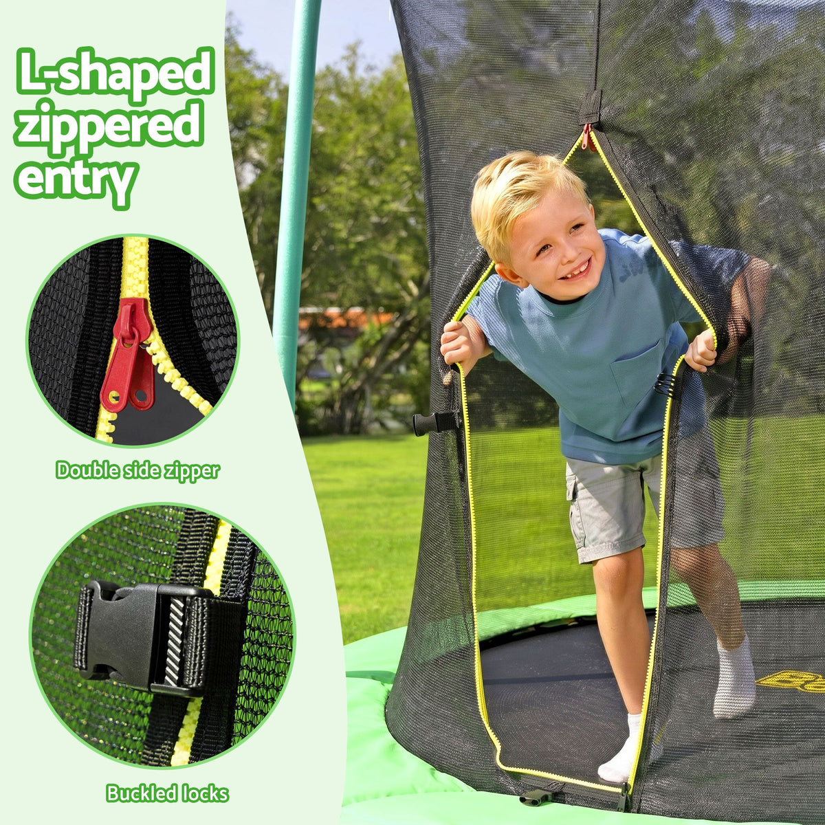 Bestway 8ft Kids 80kg Trampoline with Net Enclosure
