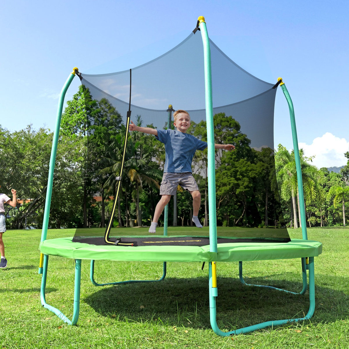 Bestway 8ft Kids 80kg Trampoline with Net Enclosure