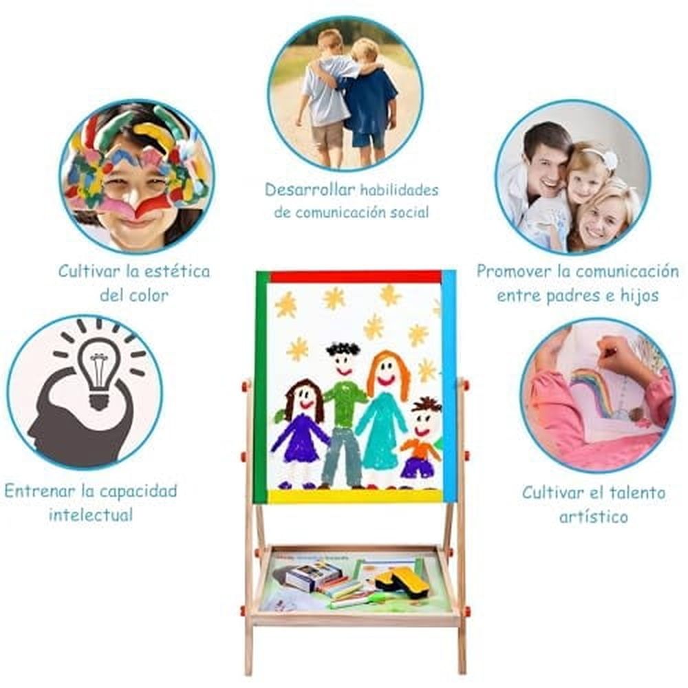 Multi Function Whiteboard Blackboard Easel