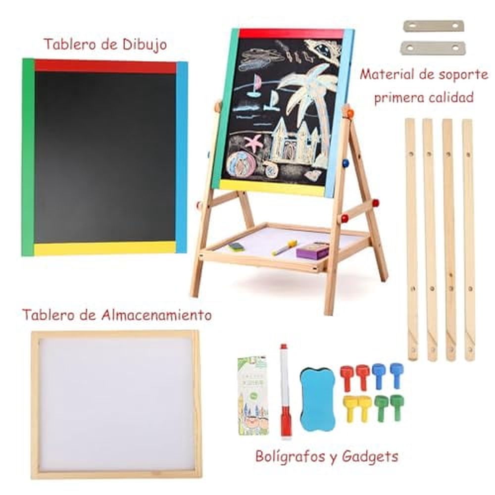 Multi Function Whiteboard Blackboard Easel