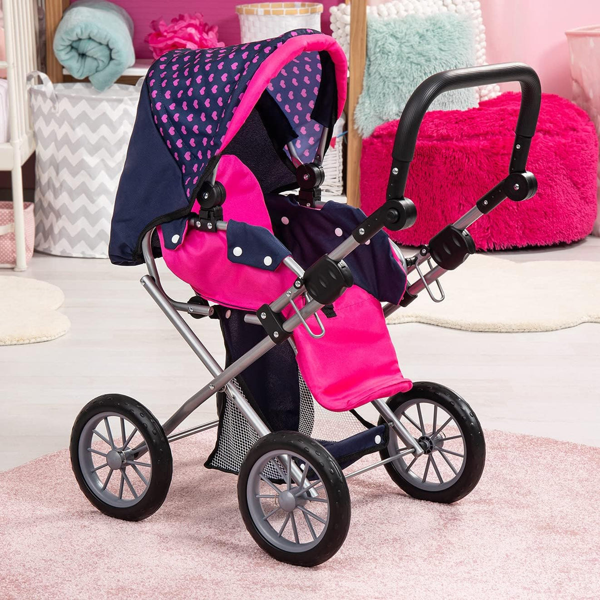 Baby Doll City Star Pram Polka Dots