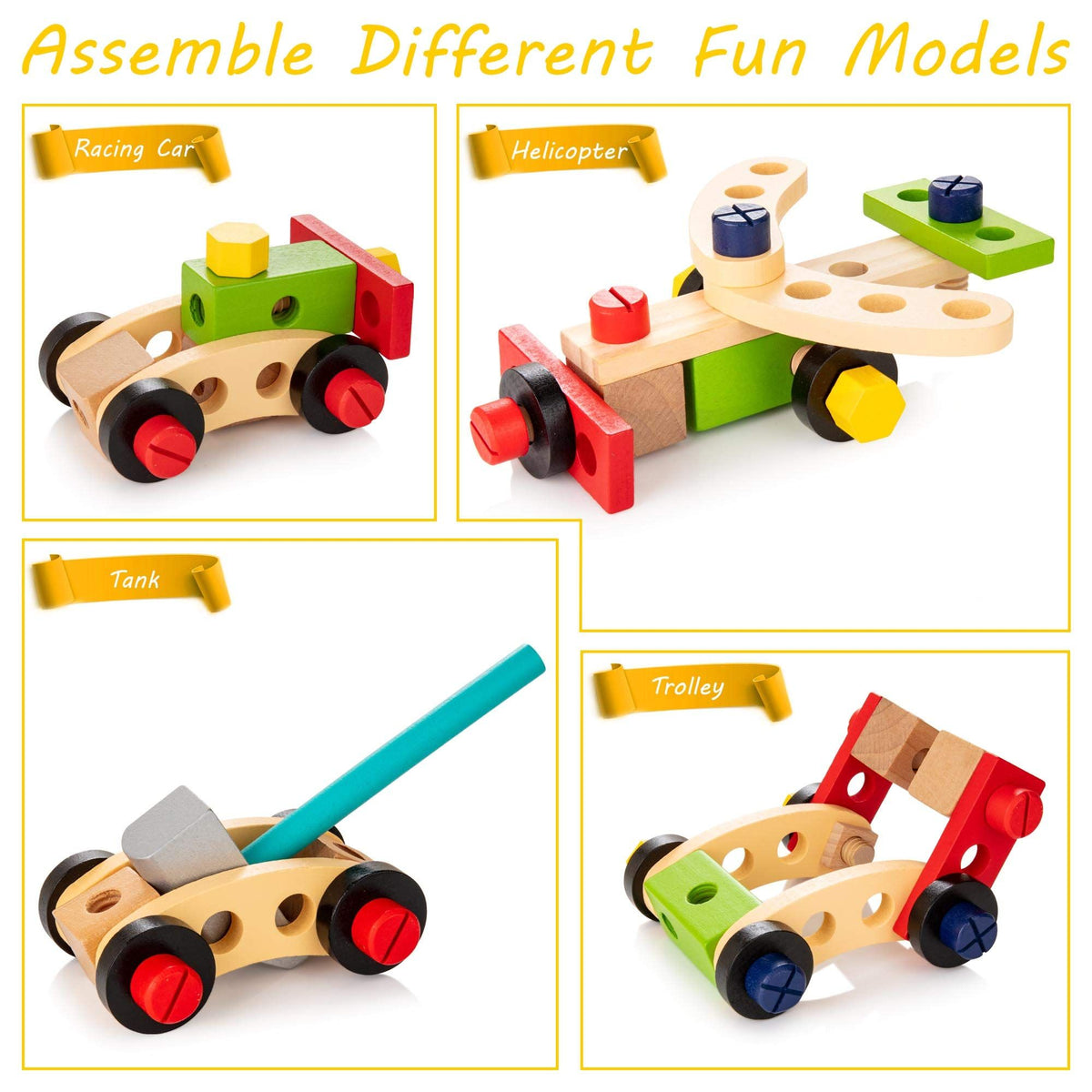 Wooden Kids All in One Construction Tool Kit