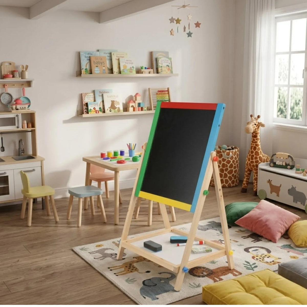 Carla 2 in 1 Chalkboard & Whiteboard