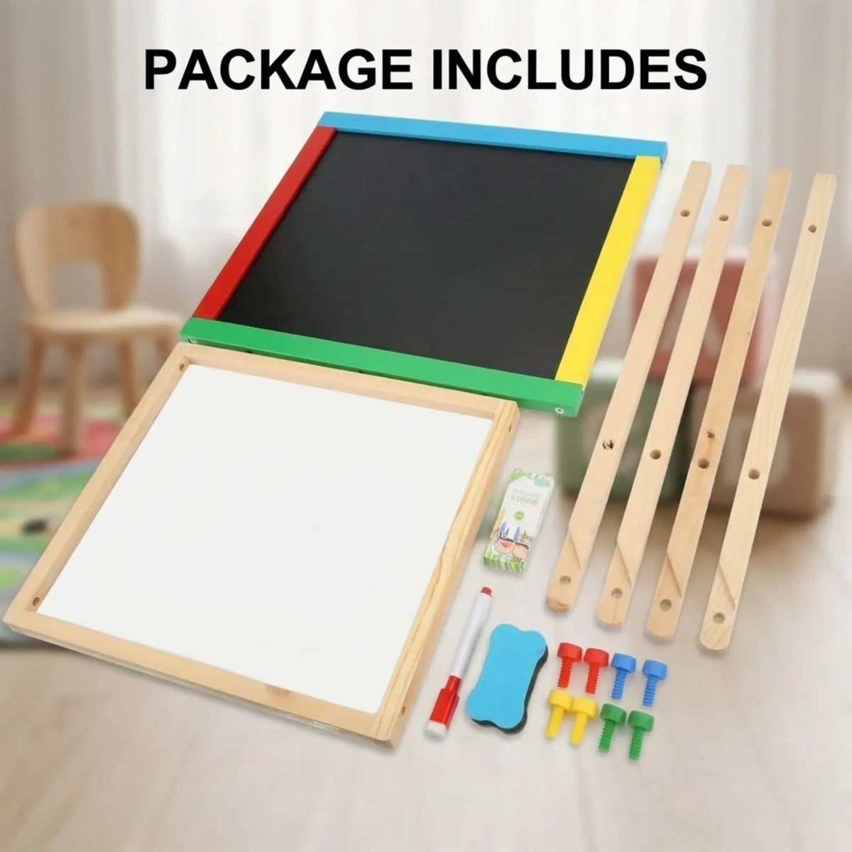 Carla 2 in 1 Chalkboard & Whiteboard