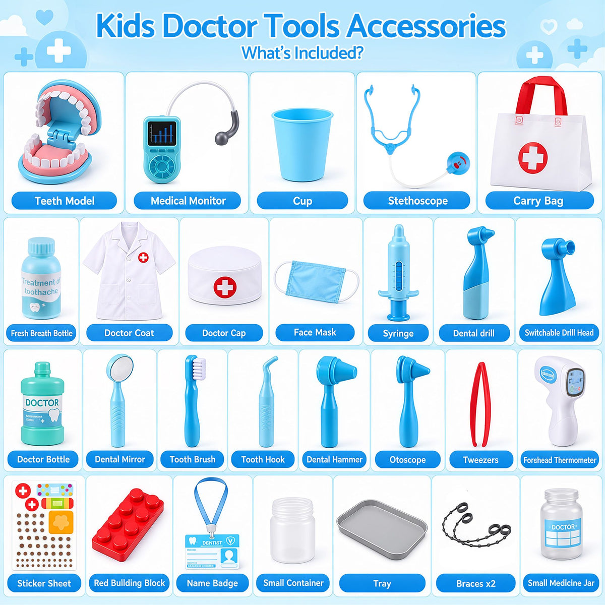 Keezi Kids 30pc Doctor Playset