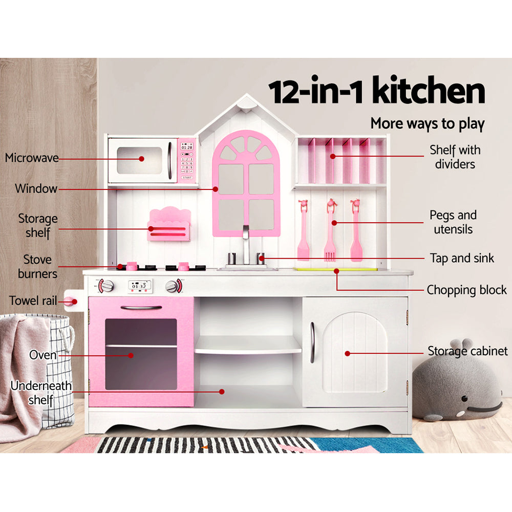 Keezi Kids 12 in 1 Pretend Play Kitchen Set