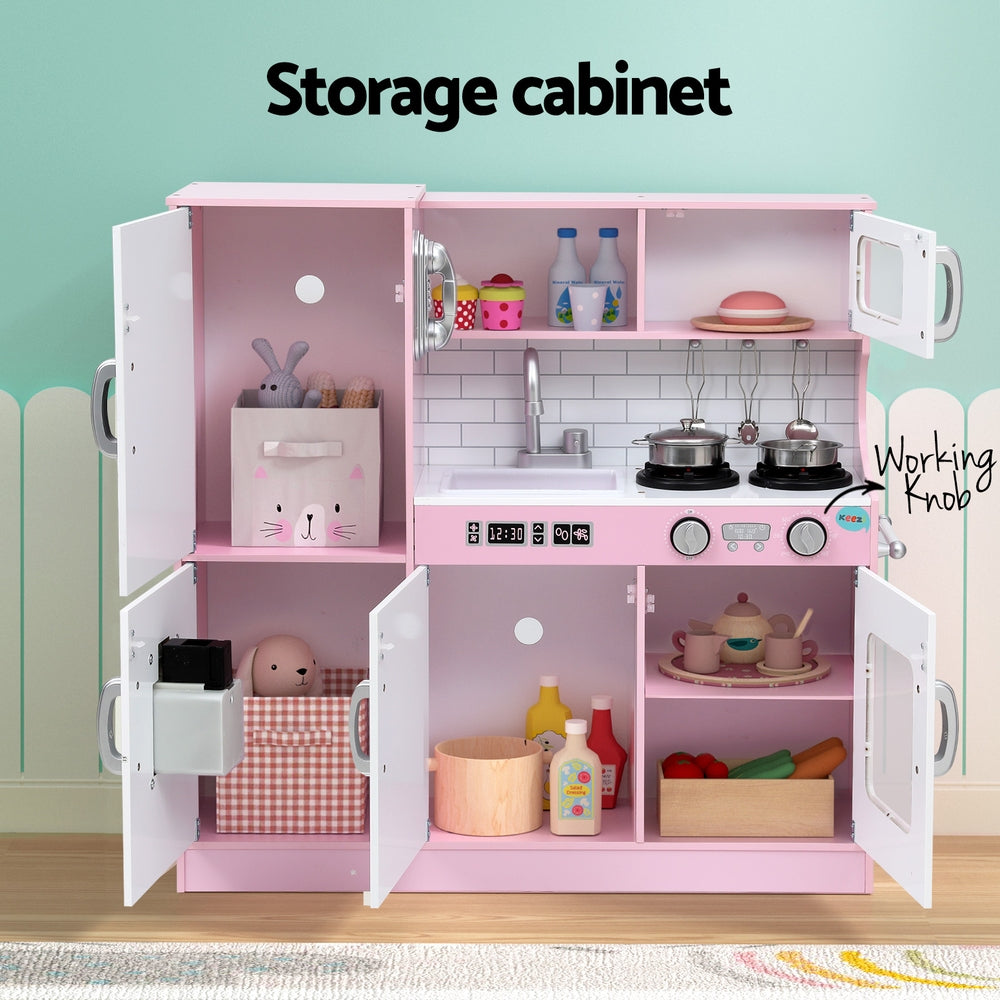 Keezi Kids Pretend Play Kitchen with Blackboard