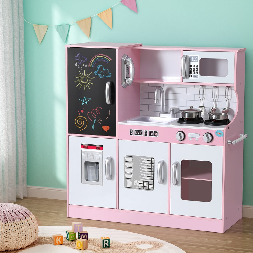 Keezi Kids Pretend Play Kitchen with Blackboard