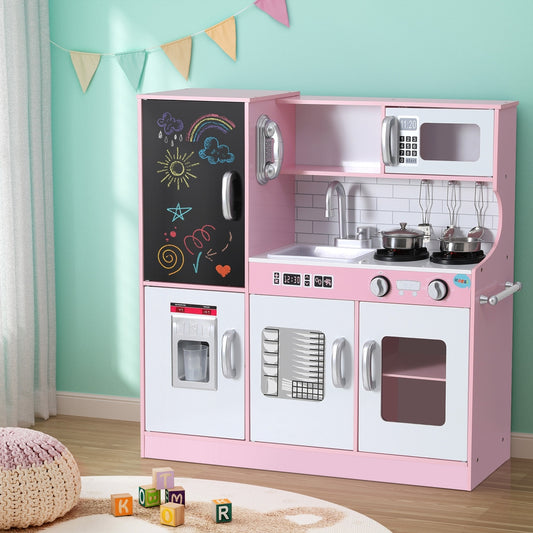 Keezi Kids Pretend Play Kitchen with Blackboard