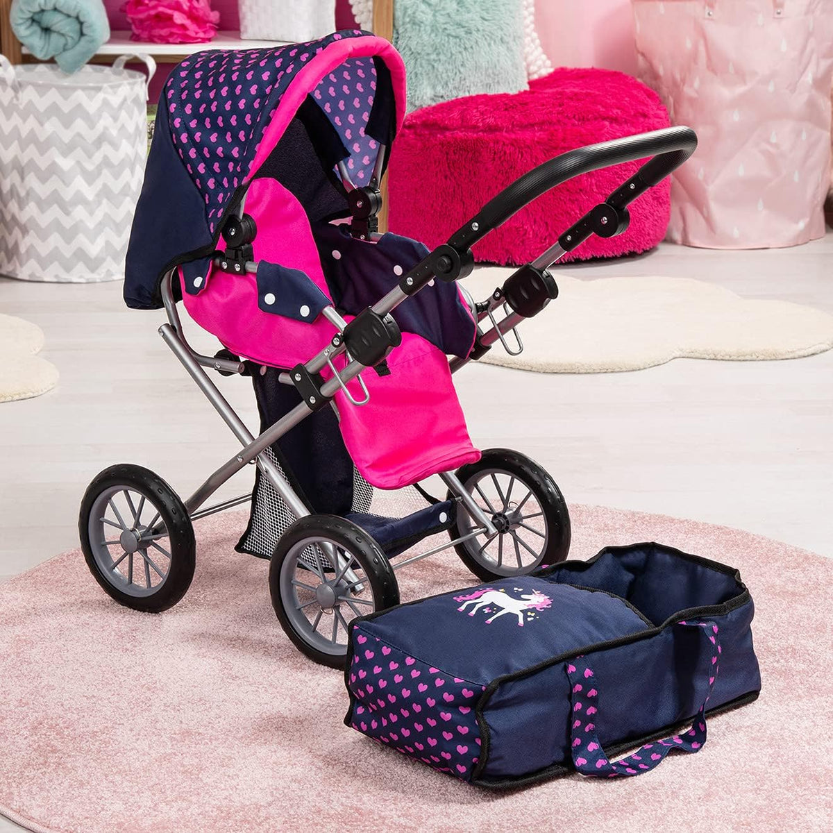 Baby Doll City Star Pram Polka Dots