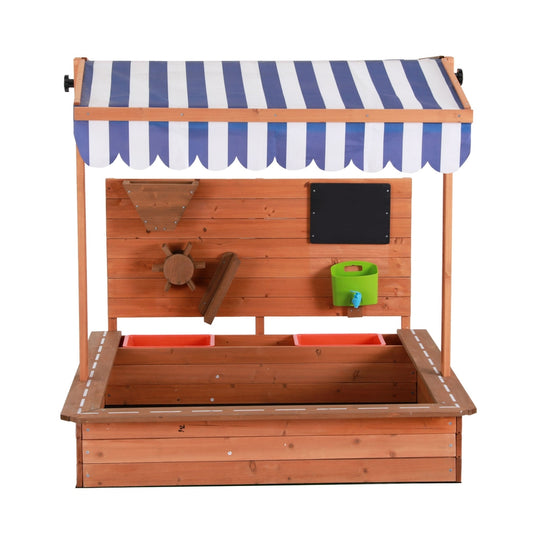 Keezi Kids 110cm SandBox with Canopy