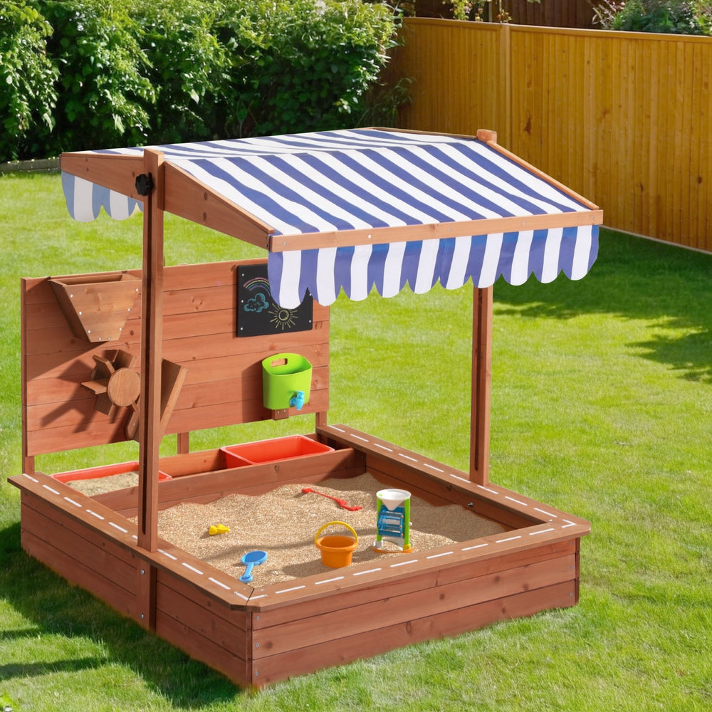 Keezi Kids 110cm SandBox with Canopy