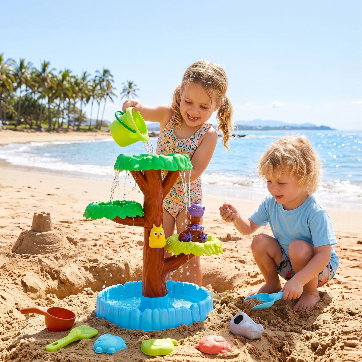 Keezi kids 62cm Tree Sand & Water Play Set
