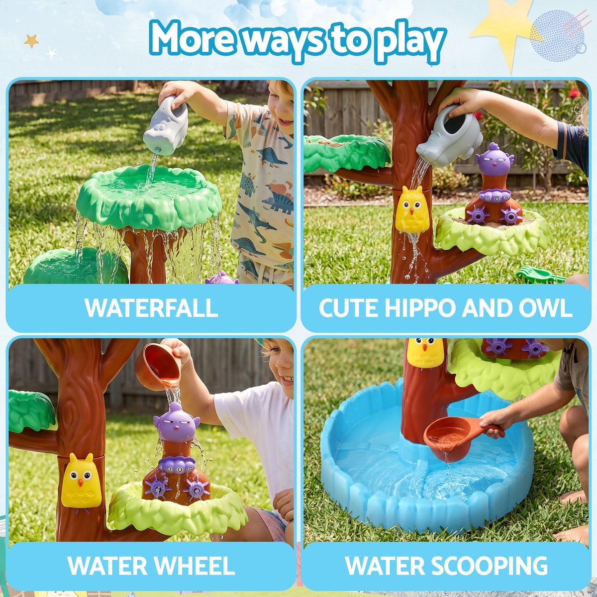 Keezi kids 62cm Tree Sand & Water Play Set